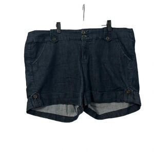 ONE 5 ONE WOMENS DENIM PLUS SIZED SHORTS